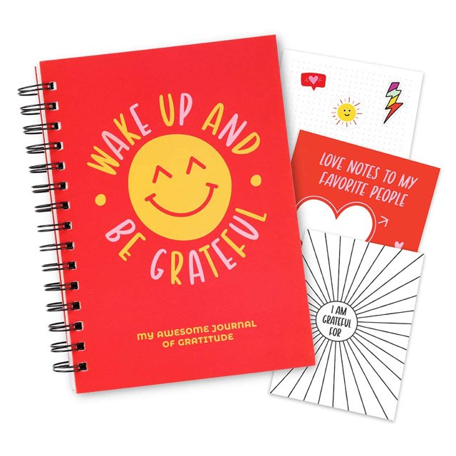 Diario de gratitud para niños y adolescentes: diario de 100 páginas con indicaciones de escritura. El diario de afirmación incluye pegatinas y un póster de gratitud único. Ideas de regalos para adoles