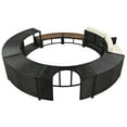 thumbnail image 4 of Harper & Bright Designs Spa Surround Spa Frame Patio Rattan Sofa Set with Storage Spaces, Mini Sofa and Comfortable Cushion for Free Combination, Cream, 4 of 21