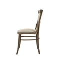 thumbnail image 4 of Benjara 19 Inch Wood Dining Chair, Padded Back with Inward Curving Top, Brown, 4 of 5