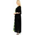 thumbnail image 3 of HAPPY BAY Women's Summer Loungewear OverSize Caftan Long Boho Sleepwear 2X-3X Green_AC616, 3 of 3