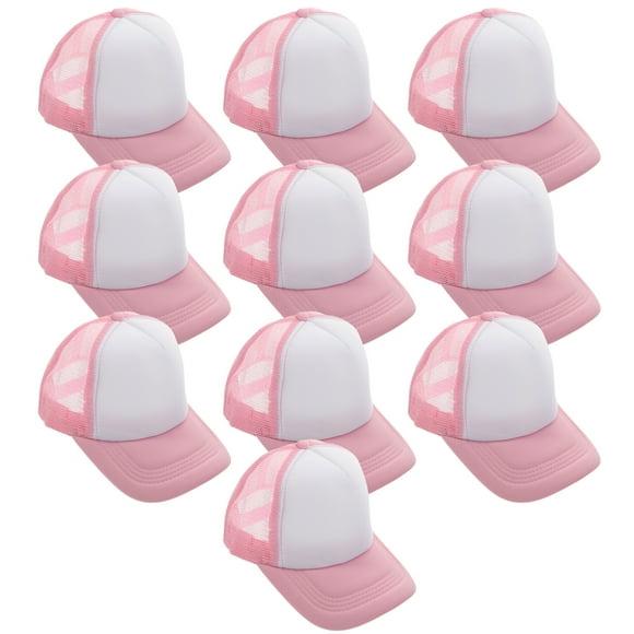 Gorra de béisbol con transferencia térmica, 10 unidades, impresión en blanco, diseño de malla transpirable, para sublimación