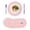 Pink, variant on 15 Inch Round Placemats Set of 6, Hello Winter Non Slip Heat Insulation PP Table Mats, Pink Merry Christmas Holiday Washable Place Mats for Kitchen Dining Party Table Decor