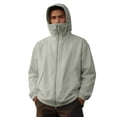 thumbnail image 3 of LWFFDAW Men's UPF 50+ Sun Protection Jacket Hooded with Mask Lightweight Long Sleeve Hooded Jackets Breathable Loose Hiking Athletic Jacket, 3 of 8