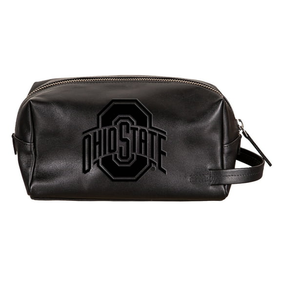 Ohio State Buckeyes Hybrid Leather Lined Dopp Toiletry Bag