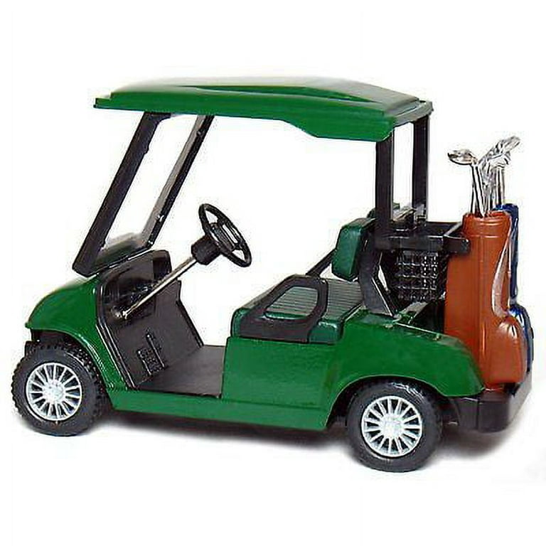KinsFun White No Decal Golf Cart 4½ Die Cast Metal Model Pullback Action  Toy Car