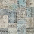 thumbnail image 1 of Ahgly Company Indoor Square Contemporary Sage Green Patchwork Area Rugs, 6' Square, 1 of 6