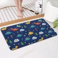 thumbnail image 4 of Dark Blue Dinosaurs ROAR Pattern Bathroom Rugs Mat,Non Slip Microfiber Bathroom Rug,Rubber Backing,Soft Bathroom Mats for Bathroom Floor,Tub and Shower,17x30in(43x75cm), 4 of 5