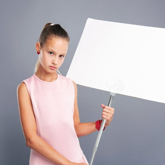 Raindrops Handheld Sign Holder Adjustable Stainless Steel Pole Portable Sign Stand for Class Events Sports Meetings and Advertising Placards