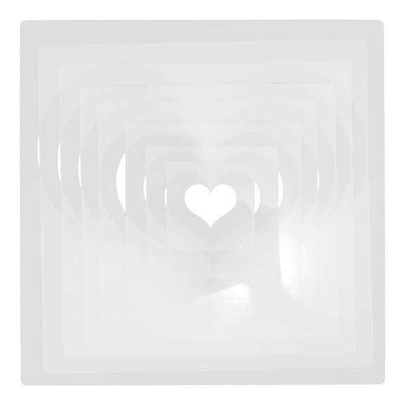 HOMEMAXS 8 Pcs Love Heart Drawing Template Stencil Stencils for Painting