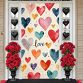 thumbnail image 5 of Heart-shaped Love Banner Puppy Pattern Heart Display Red Pink Rose Decor Romantic Backdrop for Valentine's Day Wedding Pet Party, 5 of 9