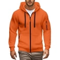 thumbnail image 2 of Migroa Mens Full Zip Hoodie Long Sleeve, Men's Full Zip Long Sleeve Hoodie, Casual Pullover Sweatshirt for Fall Winter, Athletic Top for Gym Running Casual Pullover Sweatshirt Fall Winter Fall Wear,, 2 of 8