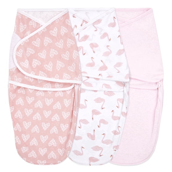 aden anais essentials briar rose easy swaddle wraps , 0-3M, 3pk