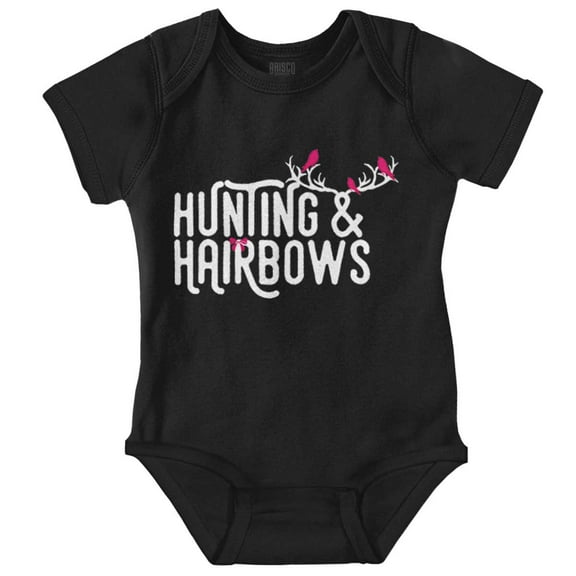 Hunting and Hairbows Cute Daughter Bodysuit Jumper Girls Infant Baby Brisco Brands 12M