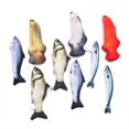 thumbnail image 1 of Mint Fish-shaped Cat Chewing Toys Colorful Lifelike Simulation Model Interactive Props For Pets Training Exerciser (small 20cm), 1 of 7