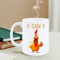 thumbnail image 6 of Trendy Funny Angry Chicken Rooster Coffee Mug - 11oz Ceramic Tea Cup, Vibrant Print Novelty Mug for Men Women, Dishwasher & Microwave Safe for Office Home Use & Festive Gift, 3.3*3.8in, White C, 6 of 6