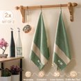 thumbnail image 2 of Ephesus Towels Toallas De Mano - Juego De 2 | 18.0 X 30.0 In – Toalla De Mano Turca Decorativa Para Baño, Cocina, Cara De Invitados, Pelo, Té (Verde Manzana Diamante), 2 of 5