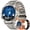 SILVER, variant on Smart Watch for Men, 1.53" HD Touchscreen, Bluetooth Calling (Answer/Make Calls), 100+ Sports Modes, 10-Day Standby, IP68 Waterproof, Fitness Tracker Compatible with Android & iPhone (3 Strap)