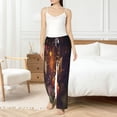 thumbnail image 5 of Uemuo Butterfly Sitting on a Flower Pattern Women's Wide Leg Palazzo Lounge Pants with Pockets Light Weight Loose Comfy Casual Pajama Pants-Medium, 5 of 9