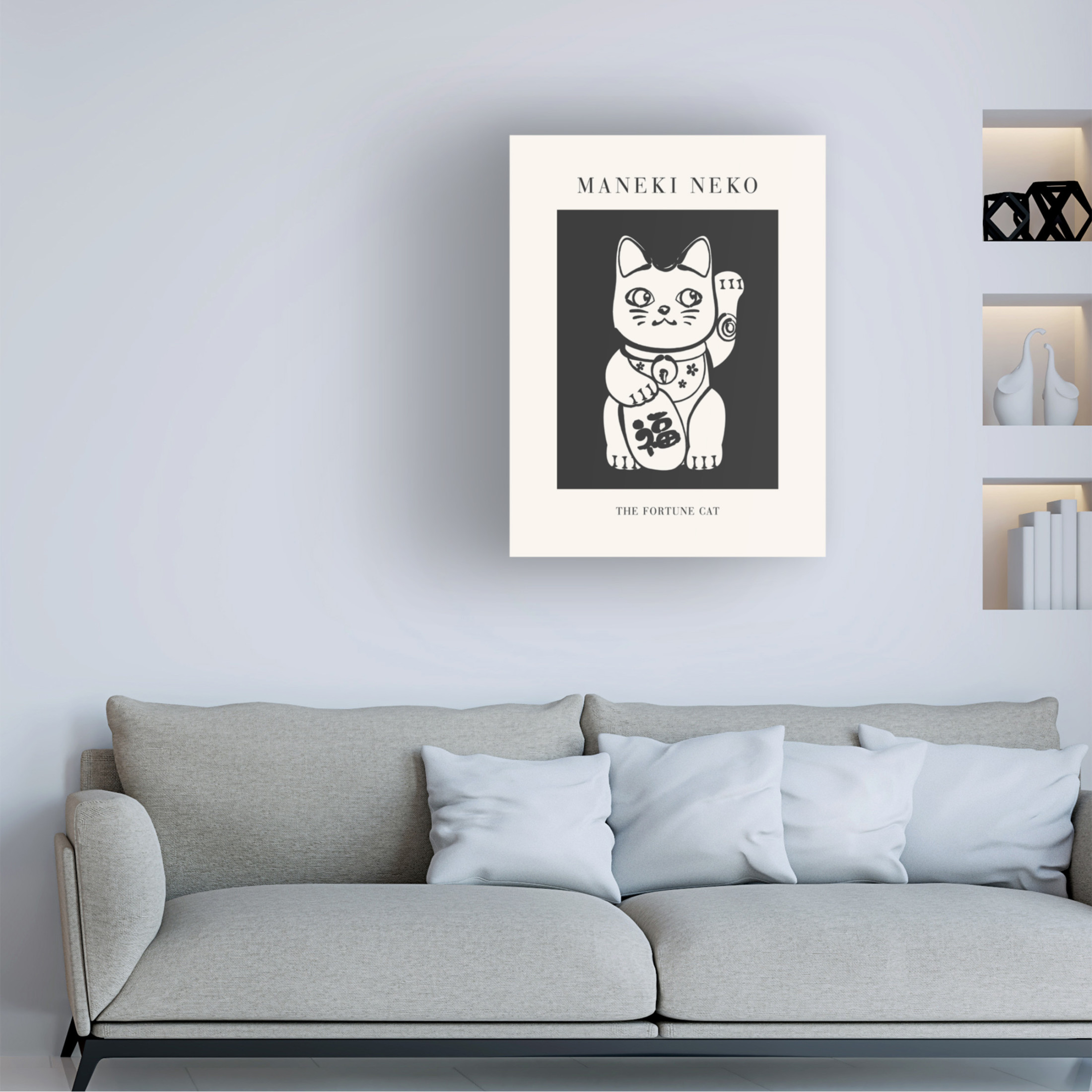 Trademark Fine Art Beth Cai Manekineko Canvas Wall Art