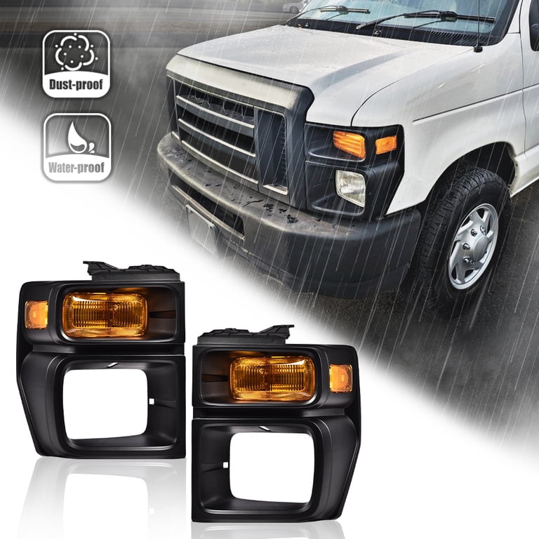 Headlight Trim Bezel with Parking Turn Signal Light Fit for Ford 