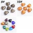 thumbnail image 7 of U8MO 10pcs 16x14mm Heart Shape Handmade Lampwork Glass Loose Beads For DIY Jewelry-Purple White, 7 of 7