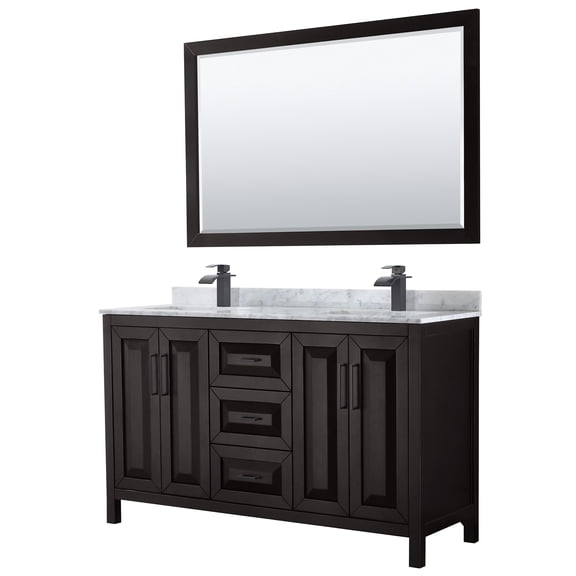 Wyndham Collection Wcv252560dunsm58 Daria 60" Free Standing Double Vanity Set - Dark