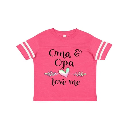 

Inktastic Oma and Opa Love Me- Heart Grandchild Gift Toddler Boy or Toddler Girl T-Shirt