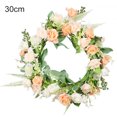 thumbnail image 2 of Guirnalda de flores artificiales para colgar en la puerta, simulación, guirnalda de rosas, oficina en casa, adorno de flores falsas, tipo 2 Scienceny HA9089-02B, 2 of 6