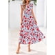 thumbnail image 3 of Vestido midi PRETTYGARDEN para mujer con cuello en V con estampado floral de verano 2025, 3 of 9