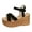 Black, variant on Anuirheih Sandals Women's Summer New Style Sponge Cake Wedge Heel Thick Soled Roman Sandals Solid Color Suede Women's Sandals Sandals Women (Black)