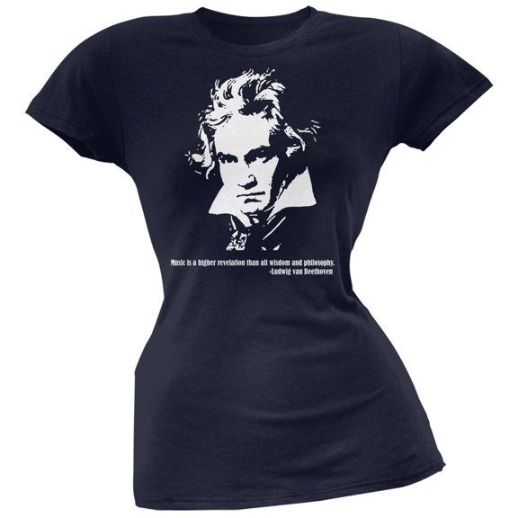 Beethoven Navy Soft Juniors T-Shirt - Large