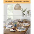 thumbnail image 5 of 13 Inch Round Placemats Set of 6, Hello Fall Non Slip Heat Insulation PP Table Mats, Orange Pumpkins Thanksgiving Maple Leaf Washable Place Mats for Kitchen Dining Party Table Decor, 5 of 7