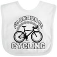 thumbnail image 3 of Inktastic I'd Rather Be Cycling Boys or Girls Baby Bib, 3 of 4