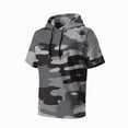 thumbnail image 5 of OIOLOYJM Sun Protection Shirts for Men Quick Dry Lightweight Uv Protection Rash Guard Camo Short Sleeve Hoodies Summer Running Casual Tops with Hood Gray XL, 5 of 5