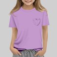 thumbnail image 4 of RXIRUCGD 2025 Vêtements d'Été pour Enfants Nouveaux T-Shirts d'Été pour Enfants Manches Raglan Manches Courtes T-Shirt Graphique Col Rond T-Shirt Filles Haut Décontracté, 4 of 5