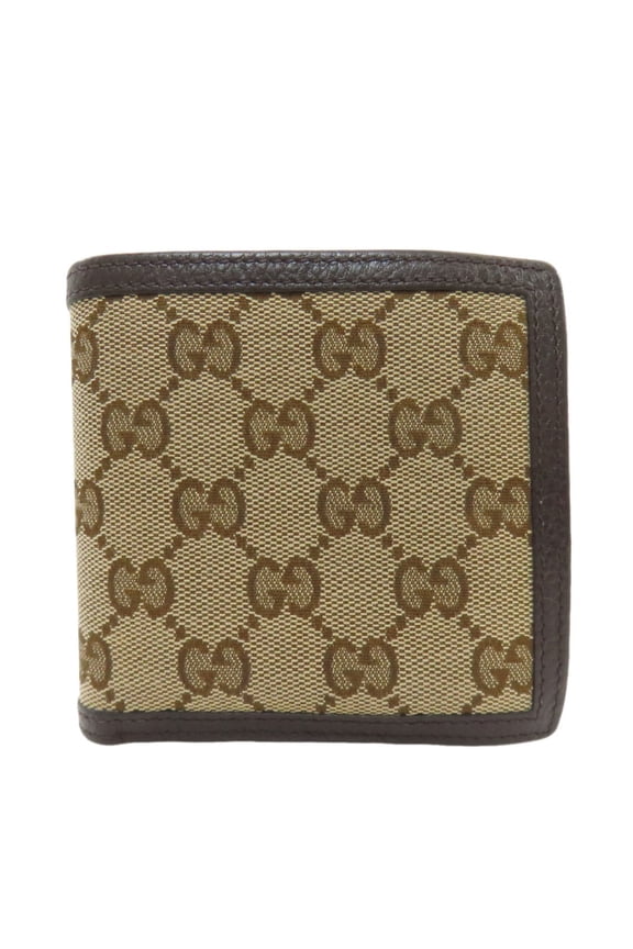 Pre-Owned Gucci 150413 Outlet GG Bi-fold Wallet Canvas/Leather Women's GUCCI
