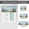 thumbnail image 6 of Deer Forest Window Curtains Valances Rustic Wild Animal Deer Elk Moose Tree Forest Hunting Camping Vintage Farmhouse Privacy Window Valances for Living Room Kitchen 54 by 18 in, 1 Panel, 6 of 6