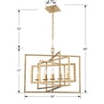 thumbnail image 6 of 336-GA Crystorama Lighting Capri - 5 Light Chandelier-Antique Gold Finish    -Traditional Installation, 6 of 8