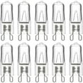 thumbnail image 1 of Bombillas halógenas de luz blanca cálida, bombillas universales de larga duración para una amplia aplicación, casquillo G9 de dos clavijas, 28 W, 230 V, regulables, ahorro de energía, alto, 1 of 5