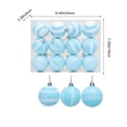 thumbnail image 3 of 12 Pack Flocked Christmas Ball Ornaments, Lightweight Quick Hanging Baubles, Multi Style Reusable Pendant for Hotel Mall Wedding Xmas Indoor Commercial Decoration, 3 of 9