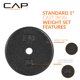 thumbnail image 3 of Discos de pesas CAP Barbell 2 x 2,5 kg de hierro fundido de 1 pulgada, 3 of 5