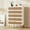 White, variant on Senfot 5 Drawer Dresser for Bedroom, Rattan Chest of Drawers with Deep Drawers, Modern Large Double Dresser for Closet with Wide Top, Horizontal Wooden Dresser for Living Room, Hallway, Black