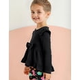 thumbnail image 5 of Lanbubble 1-5Y Toddler Girl 2-Piece Outfits Set Long Sleeve Ruffle Hem Top Floral Pants Fall Winter Kids Girl Clothes, 5 of 10