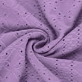 thumbnail image 6 of Meichang Summer Eyelet Dresses for Women Short Sleeve Crew Neck Midi Dressed Eyelet Embroidery Solid Color Dresses Loose Fit Casual Flowy Work Dresses with Pockets Purple XXL, 6 of 6