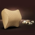thumbnail image 6 of Limei Car Seat Headrest Pillow Memory Foam Pad Head Neck Rest Back Support Cushion Beige, 6 of 7