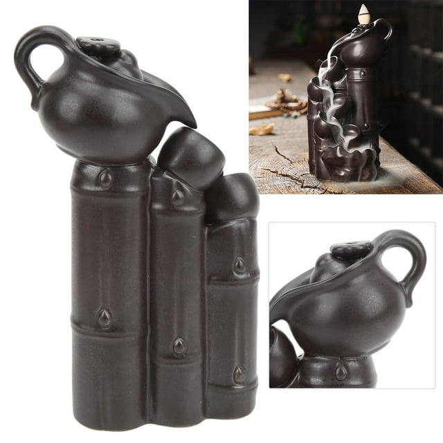 Waterfall Incense Holder Teapot Design Backflow Incense Handcrafted Porcelain Censer For Yoga Aromatherapy