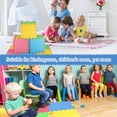 thumbnail image 4 of 60 Pcs Kids Foam Puzzle Floor Mat Bulk Solid Color Foam Play Mat with Borders Interlocking Multi Use Floor Rug for Baby Toddler Children 12 Inch (Green, Blue, Yellow, Red), 4 of 12