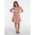 thumbnail image 3 of Time and Tru Women's and Women's Plus Cotton Mini Dress with Flutter Sleeves, Sizes XS-4X, 3 of 6