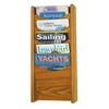 Safco® 5-Pocket Wood Literature Display Rack, Medium Oak