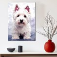 thumbnail image 3 of West Highland White Terrier Dog Art Canvas, Pet Wall, Polygon Art Print on Canvas Canvas, large wall art, bathroom wall art, Ready to Hang,Living Room,Bedroom ＆ Office, 3 of 4